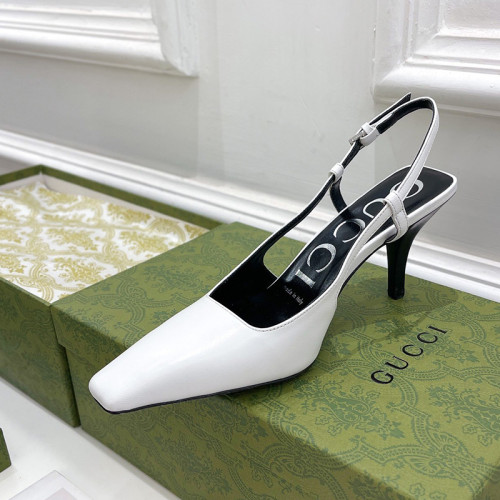 Gucci Womens Shoes Slingback Pumps 7.5cm Heel Luxury Brand Wedding Fashion Shoes for Women with Original Box