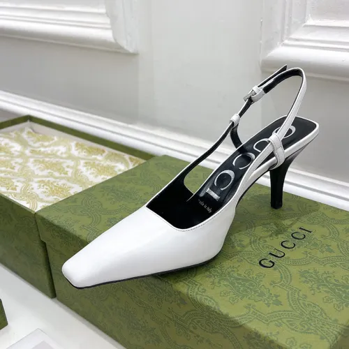 Gucci Womens Shoes Slingback Pumps 7.5cm Heel Luxury Brand Wedding Fashion Shoes for Women with Original Box
