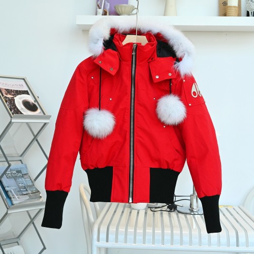 Moose Knuckles Design Womens Winter Windprood Down Jackets Keep Warm 90% White Duck Down