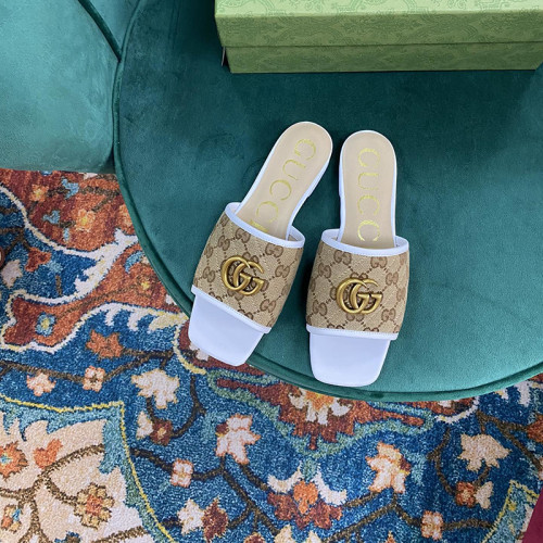 Gucci Womens Shoes Mules Women's Slide Sandal with Double G 619893 2HK80 9795