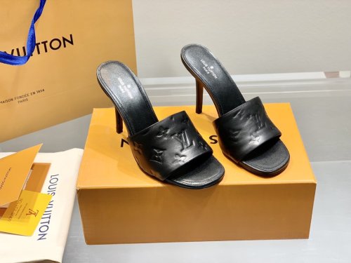 Louis Vuitton Womens Shoes Pumps Sandals Leather Design Luxury Brand Fashion Sandals with Original Box 10cm Heel
