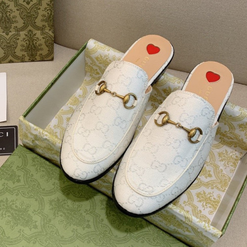 Gucci Womens Shoes Slippers Slides Casual Design Luxury Brand Leather Princetown leather slipper with Original Box