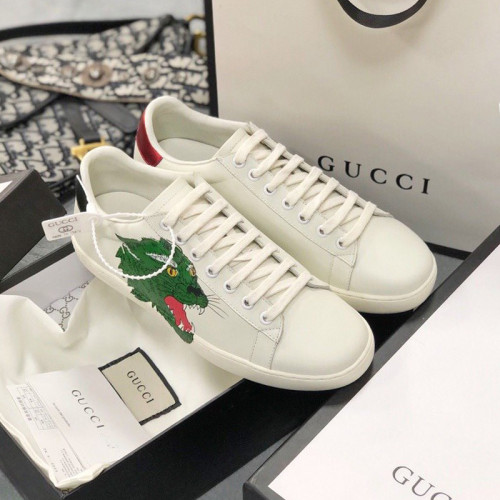 Gucci Womens Shoes Fashion Sneakers Lace-Up Luxury Brand Women's Ace Embroidered Sneaker with Original Box