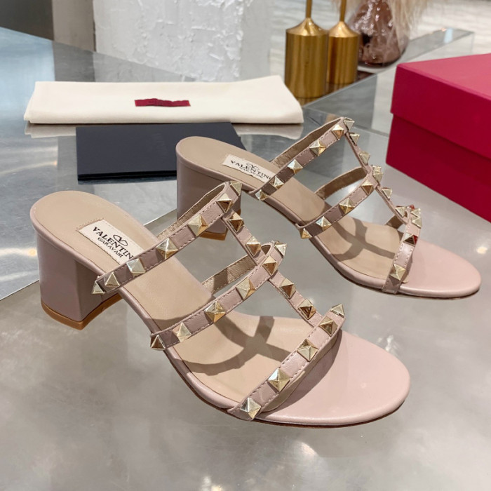 Valentino Women Shoes Mule Flip Flop Sandals ROMAN STUD SLIDE SANDAL IN QUILTED NAPPA with Original Box Luxury Brand