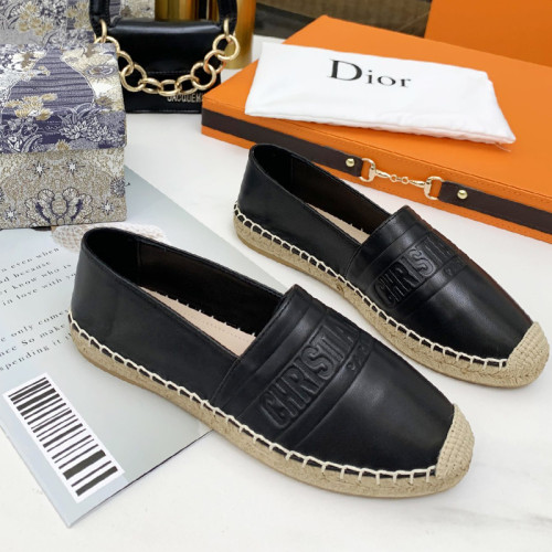 Dior Women Shoes Luxury Brand Design Dior Espadrille Nude Mesh Embroidery Womens Shoes with Original Box