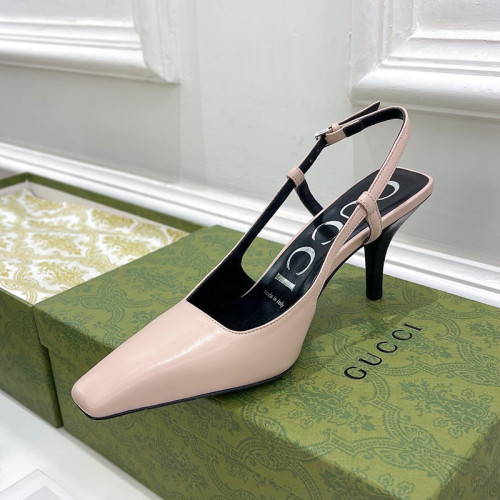 Gucci Womens Shoes Slingback Pumps 7.5cm Heel Luxury Brand Wedding Fashion Shoes for Women with Original Box