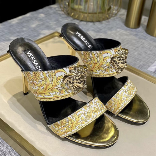 Versace Womens Shoes Mule Sandals High Heel 10cm
