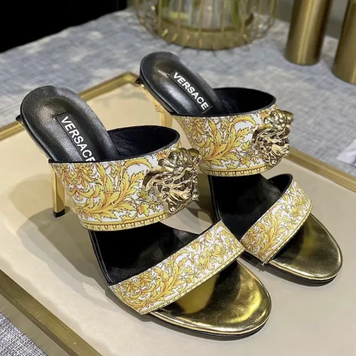 Versace Womens Shoes Mule Sandals High Heel 10cm