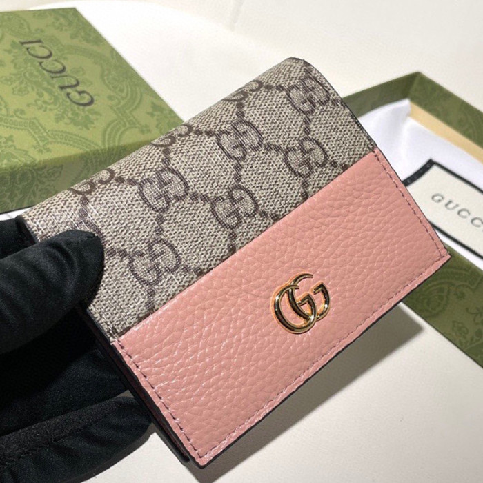 Gucci Womens Bags Wallets Leather Design Luxury Brand GG Marmont card case wallet with Original Box 658610 17WAG 5788