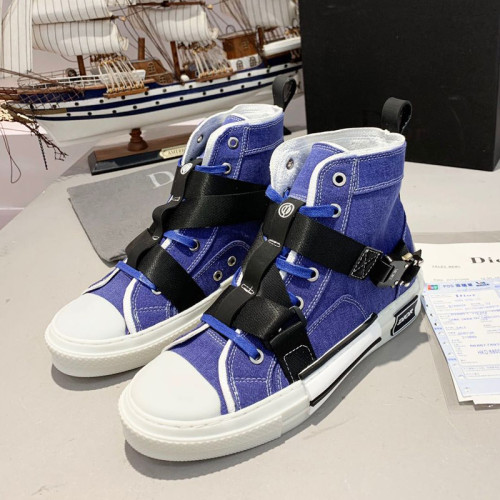 Dior Womens Mens Shoes Sneakers Luxury Brand Unisex Design B23 High-Top Sneaker with Box