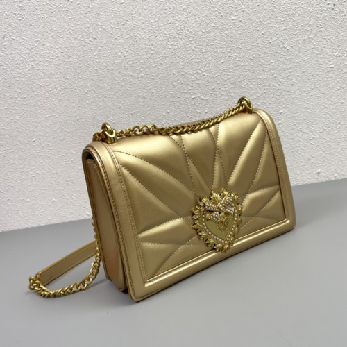 Dolce&Gabbana Womens Bags Handbags Large Devotion bag in quilted nappa leather Luxury Brand