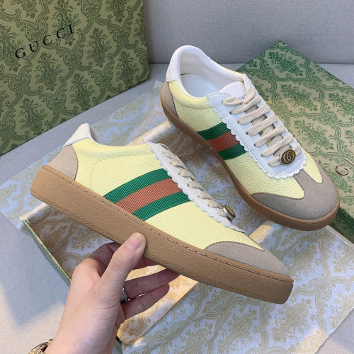 Gucci Womens Shoes Fashion Sneakers Lace-Up Luxury Brand Women's Ace Embroidered Sneaker with Original Box
