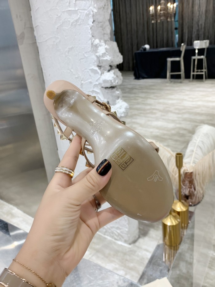 Valentino Women Shoes Mule Flip Flop Sandals ROMAN STUD SLIDE SANDAL IN QUILTED NAPPA with Original Box Luxury Brand