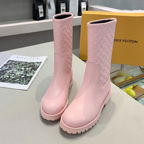 Louis Vuitton Women Shoes Boots Fashion Ankle Boots Luxury Brand Leather Design with Original Box