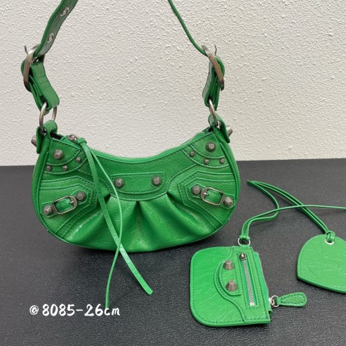 Balenciaga Le Cagole Womens Bags Luxury Brand WOMEN'S LE CAGOLE XS SHOULDER BAG IN GREEN