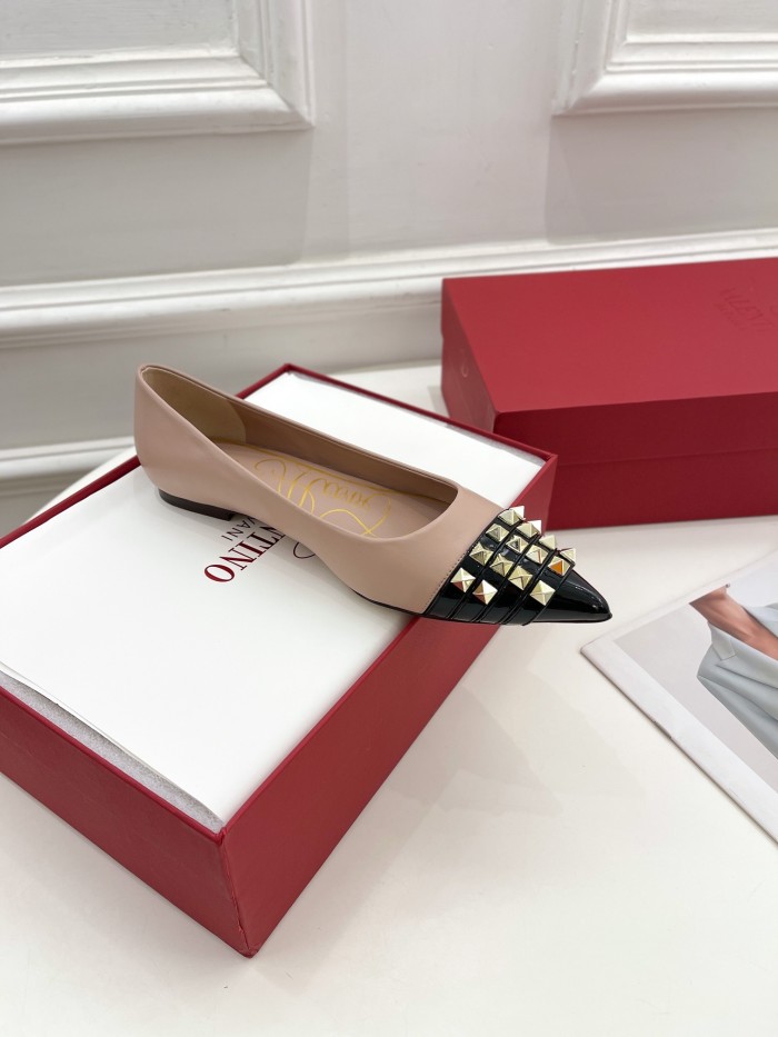 Valentino Womens Shoes ROCKSTUD SLINGBACK PUMP WITH SCULPTED HEEL IN KIDSKIN with Original Box