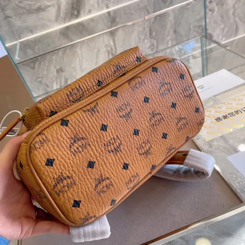 MCM Women Bags Backpacks Luxury Brand Stark Backpack in Geo Laurel Visetos with Original Box MMKBSVE06CO001