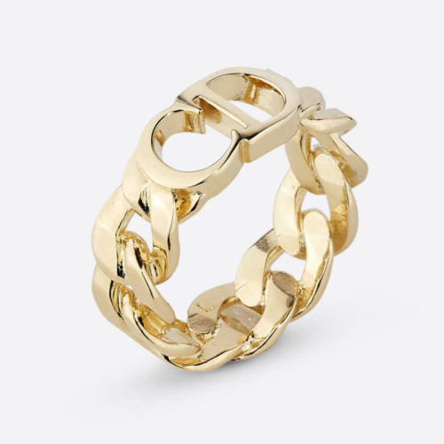 Dior Luxury Womens Rings 30 MONTAIGNE DANSEUSE ÉTOILE RING Antique Gold-Finish Metal Luxury Brand with Original Box R0750DSEMT_D300