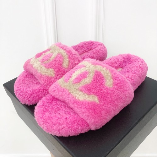Chanel Womens Shoes Mule Slide Sandal Luxury Brand Plus Velvet Slippers for Women with Original Box