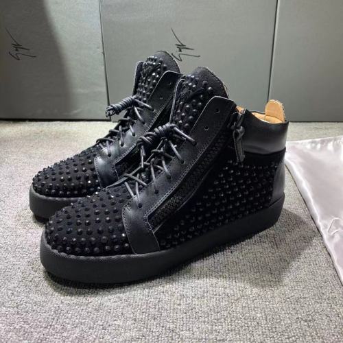 Giuseppe Zanotti Mens Shoes Luxury Brand High Top Sneakers Coby