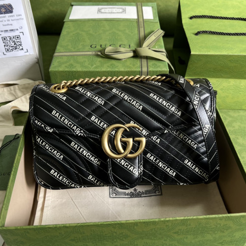 Gucci Womens Bags Shoulder Messenger Bag Luxury Brand The Hacker Project small GG Marmont bag 443497 UK5AT 1089