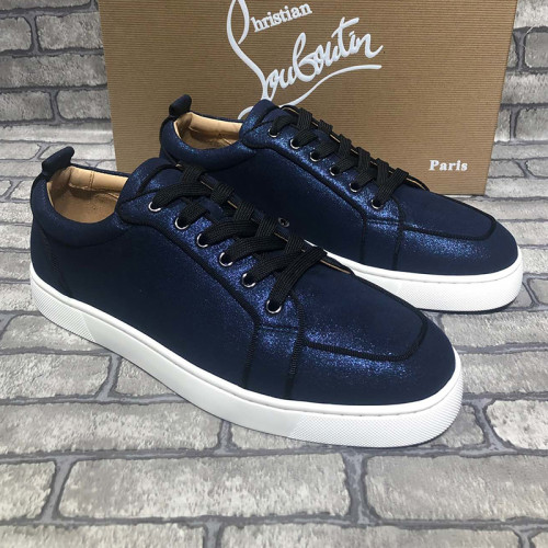 Christian Louboutin Mens Shoes Luxury Brand Red Bottom Design Louis Junior Spikes Flat with Original Box CL sneakers