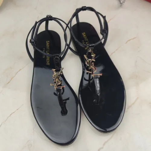 Yves Saint Laurent YSL Women Shoes Sandals Slippers Luxury Brand Genuine Leather Sole Womens Slippers with Original Box