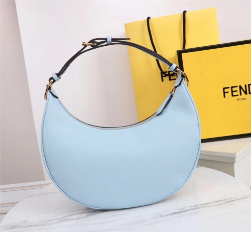 Fendi Womens Bags Shoulder Handbags Luxury Brand Fendigraphy Small Light blue leather bag 8BR798A5DYF1HD2