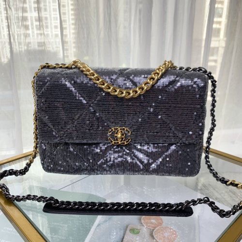 Chanel Womens Bag Shoulder Bag Chanel 19 Large Flap Bag
