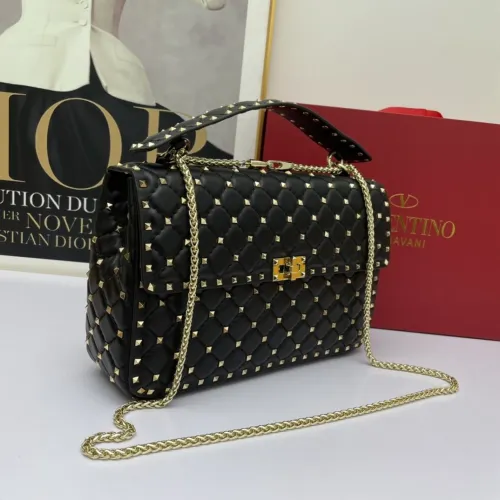 Valentino Womens Bags Crossbody Bags Handbags Luxury Brand LARGE ROCKSTUD SPIKE NAPPA LEATHER BAG with Original Box