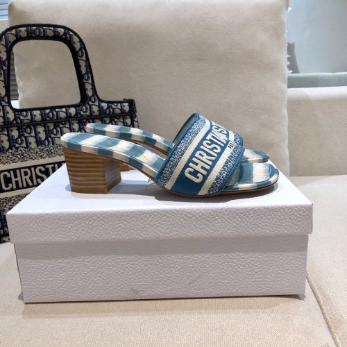 Dior Womens Shoes DWAY HEELED SLIDE