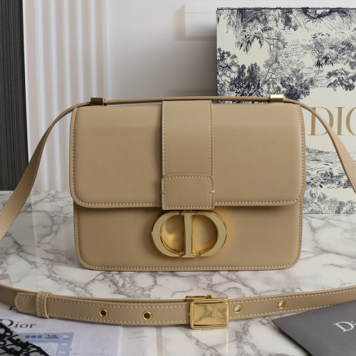 Dior Womens Bags Crossbody Bags Luxury Brand 30 MONTAIGNE BAG Warm Taupe Box Calfskin M9203UMOS_M747 with Original Box
