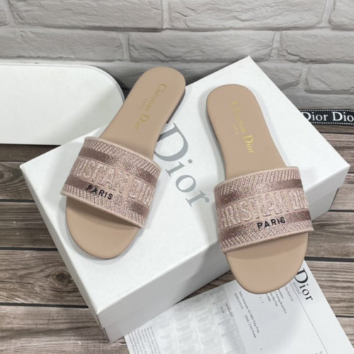 Dior Women Shoes Mule DWAY SLIDE Luxury Brand Womens Sandals Slippers with Original Box