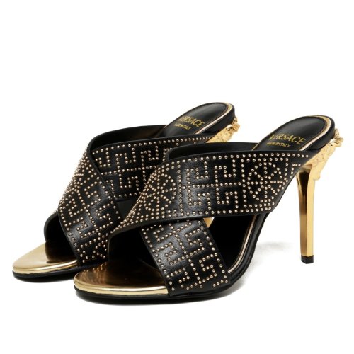 Versace Womens Shoes Mule Sandals High Heel 10cm