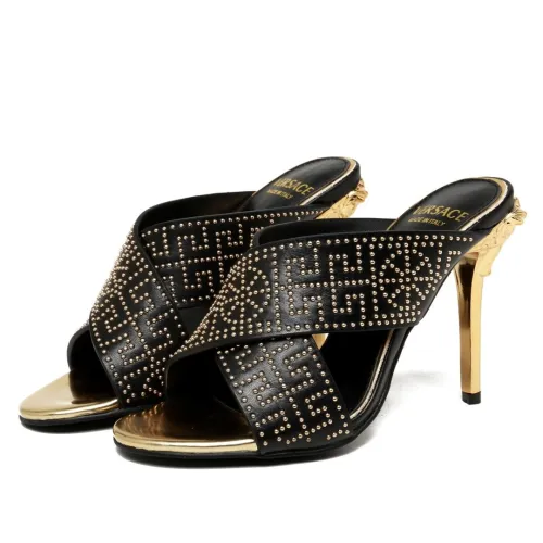 Versace Womens Shoes Mule Sandals High Heel 10cm
