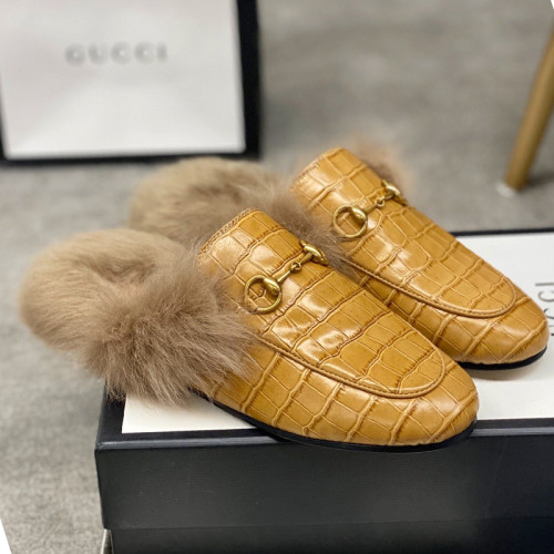 Gucci Womens Shoes Casual Loafers Design Luxury Brand Leather Princetown with Original Box