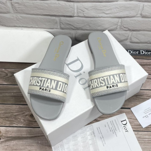 Dior Women Shoes Mule DWAY SLIDE Luxury Brand Womens Sandals Slippers with Original Box