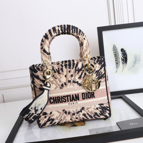 Dior Womens Bags Handbags Luxury Fashion MEDIUM LADY D-LITE BAG Gray Toile de Jouy Reverse Embroidery M0565ORGO_M932