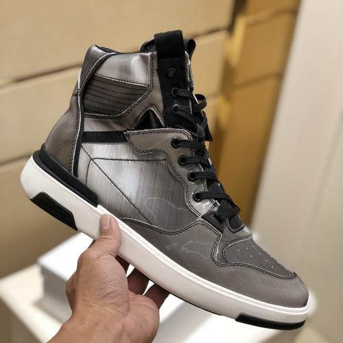 Givenchy Men Shoes Boots Fashion Sneakers Luxury Brand Wing Mid Three Tone Sneakers In Leather