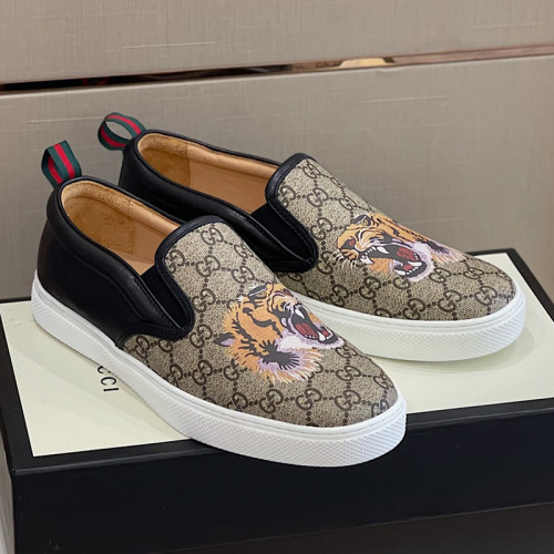 Gucci Mens Shoes Slippers Slides Casual Design Luxury Brand Black Leather Princetown leather slipper with Original Box 423513 BLM00 1000