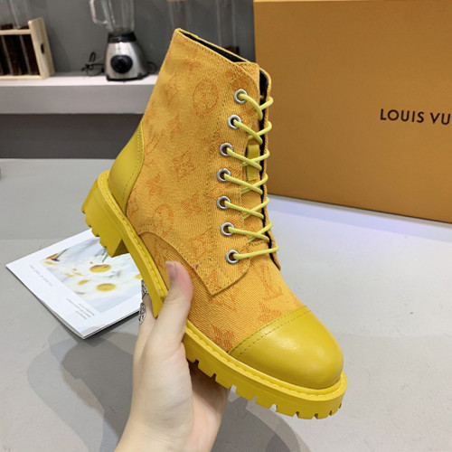 Louis Vuitton Women Shoes Boots Fashion Ankle Boots Luxury Brand Leather Design with Original Box
