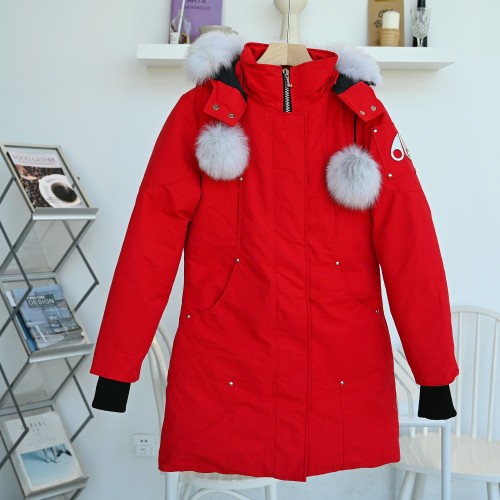 Moose Knuckles Design Womens Winter Windprood Down Jackets Keep Warm 90% White Duck Down