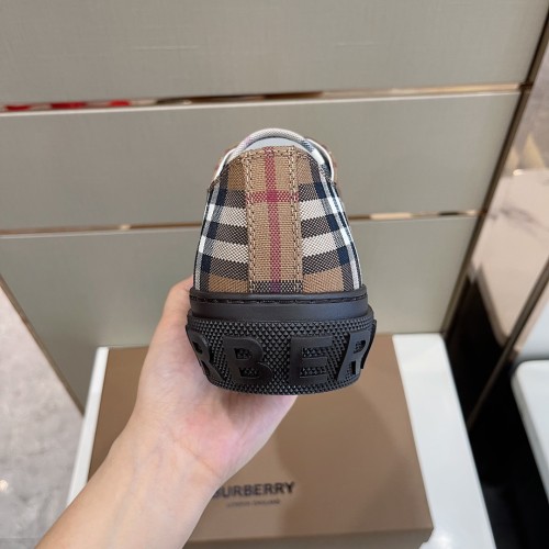 Burberry Mens Shoes Sneakers Fashion Type Luxury Brand Vintage Check Cotton Sneaker with Original Box