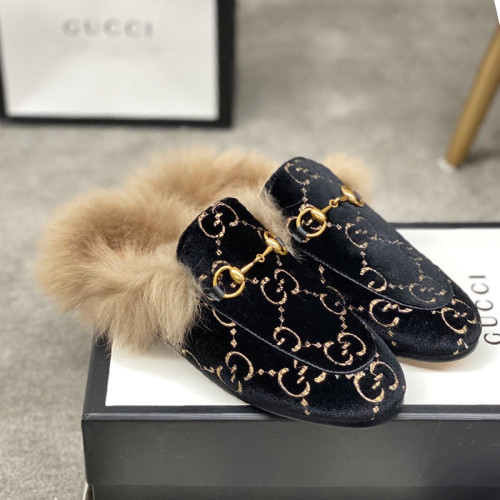 Gucci Womens Shoes Casual Loafers Design Luxury Brand Leather Princetown with Original Box