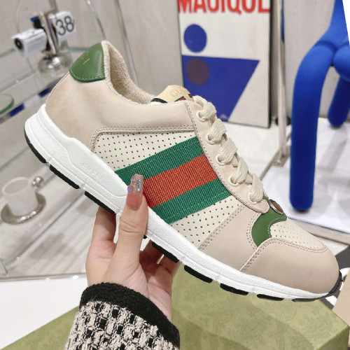 Gucci Womens Shoes Casual Shoes Design Luxury Brand Leather Sneakers with Original Box