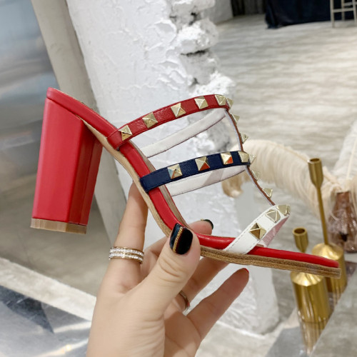 Valentino Women Shoes Mule Flip Flop Sandals ROMAN STUD SLIDE SANDAL IN QUILTED NAPPA with Original Box Luxury Brand