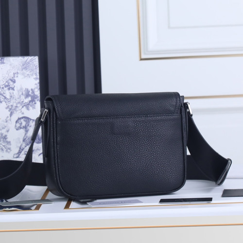 Dior Mens Bags Shoulder Messenger Bags Luxury Brand Dior MINI SADDLE MESSENGER BAG Black Grained Calfskin with Original Box 1ADME130YMJ_H00N