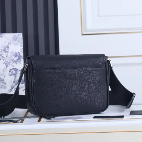 Dior Mens Bags Shoulder Messenger Bags Luxury Brand Dior MINI SADDLE MESSENGER BAG Black Grained Calfskin with Original Box 1ADME130YMJ_H00N