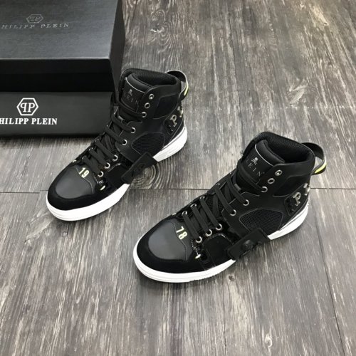 Philipp Plein Men Shoes High Top Sneaker Fashion Design Luxury Brand