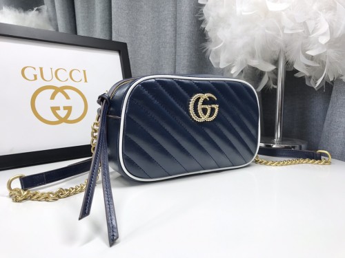 Gucci Womens Bags GG Marmont small matelassé shoulder bag Luxury Brand with Original Box 447632 DTD1T 1000